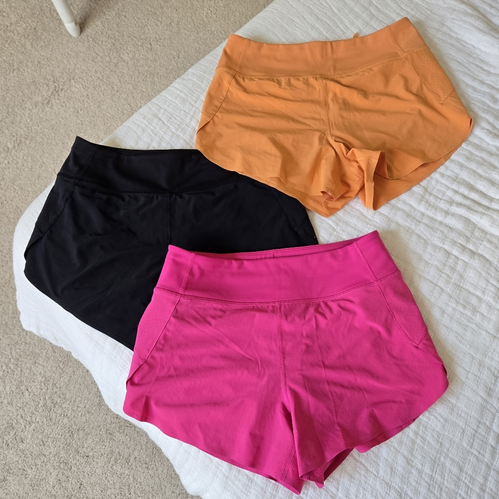 3 Athleta running shorts.